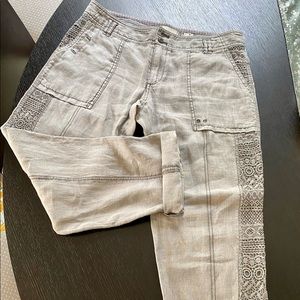 Linen Crop Pants from Anthropologie Sz 28